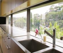Photo of Solar Gard Stainless Steel window tinting installed in a kitchen